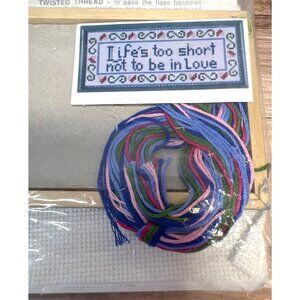 Design Works Cross Stitch Kit "Lifes Too Short Not To Be In Love" #269